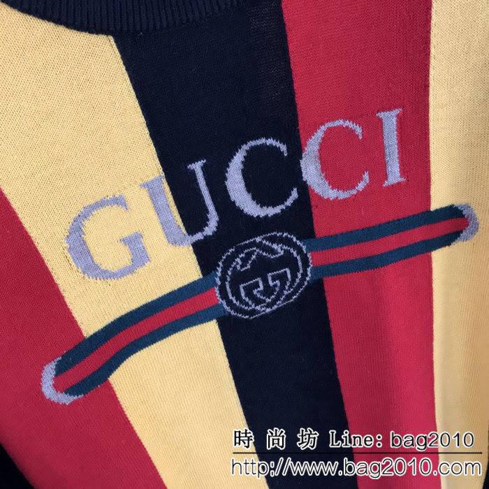 GUCCI古奇 18ss秋冬新款羊毛衫 撞色復古設計風格 定制羊毛混紡面料 面料柔軟舒適 高版本情侶款 ydi2332